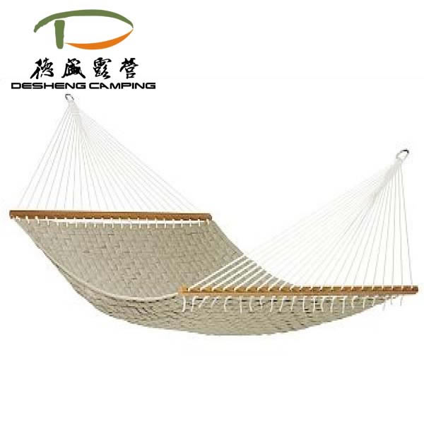 hammock with wooden bar