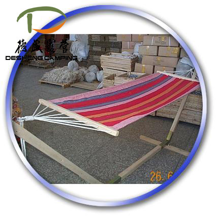 hammock with wooden bar