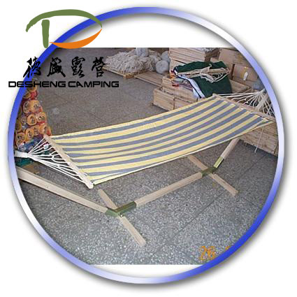 hammock with wooden bar